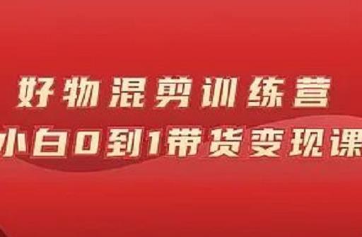 万三好物混剪训练营：小白0到1带货变现课-知一项目网